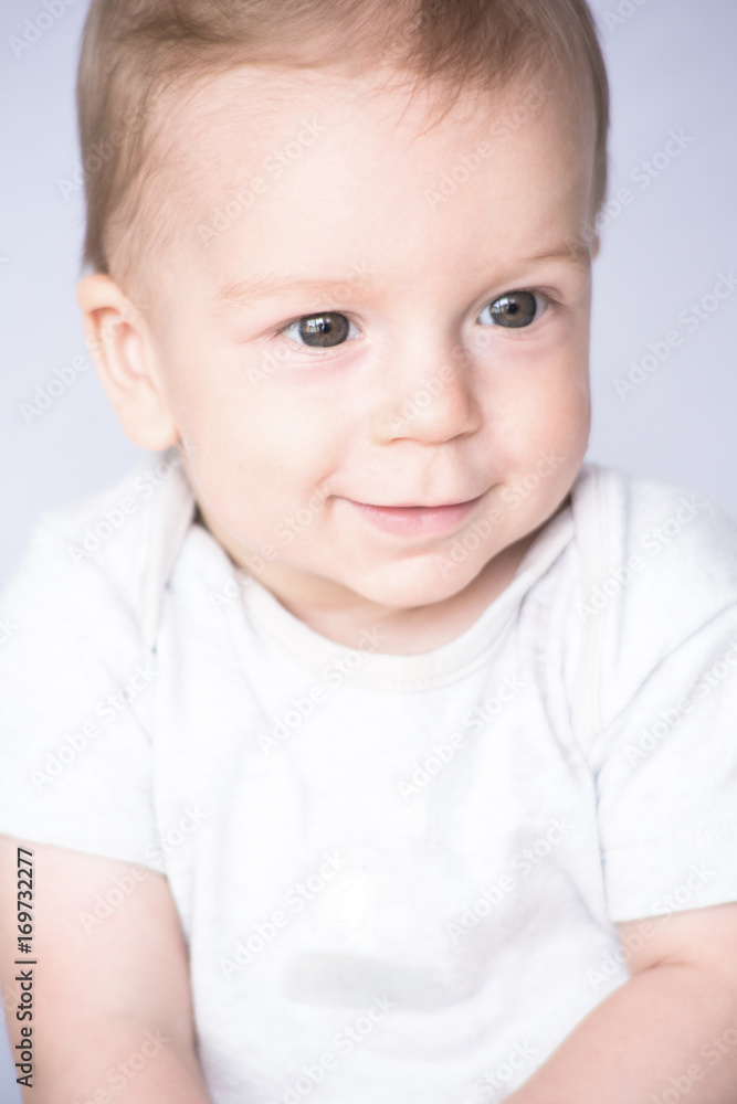 Portrait of smiling baby boy 