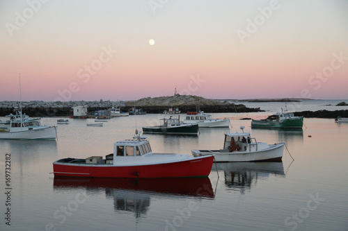 Moonrise Matinicus Harbor, Maine