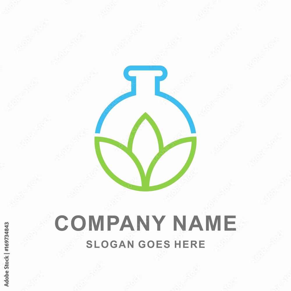 Science Laboratory Liquid Bottle Green Leaf Medical Resources Business Company Stock Vector Logo Design Template Science Laboratory Liquid Bottle Green Leaf Medical Resources Business Company Stock Vector Logo Design Template