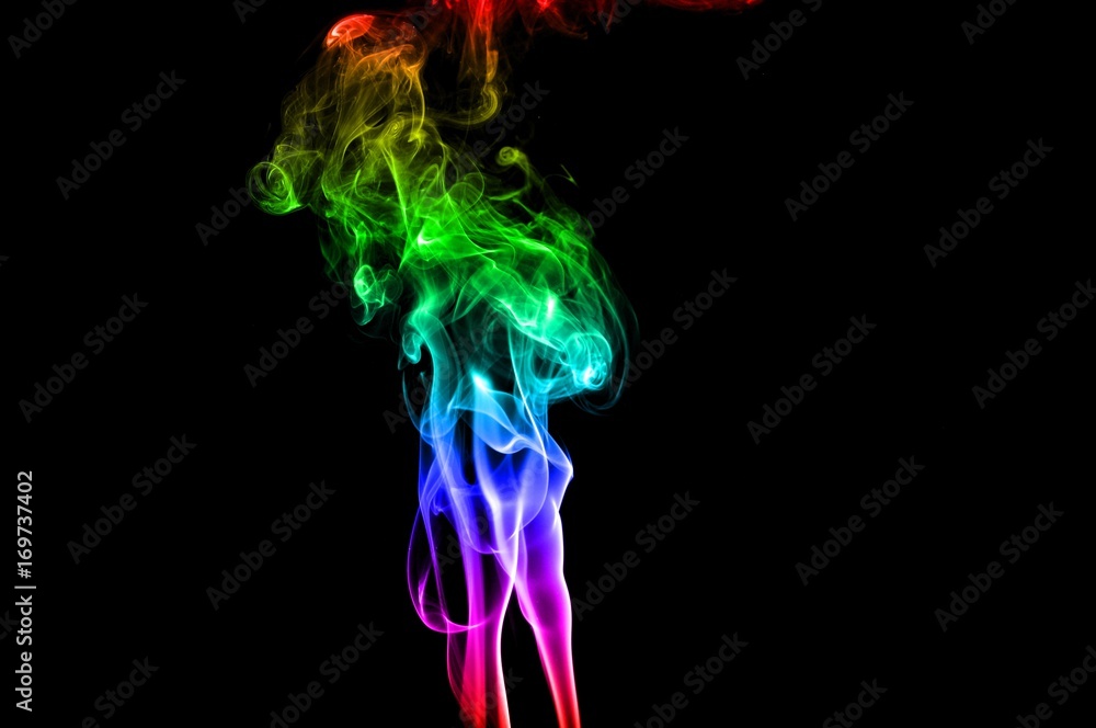 Abstract colorful smoke on black background, smoke background,colorful ink background,rainbow Blue,beautiful color smoke Abstract colorful smoke on black background, smoke background,colorful ink background,rainbow Blue,beautiful color smoke