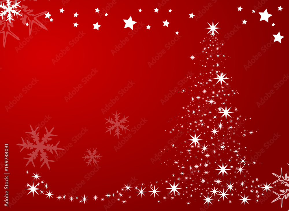 christmas background with christmas tree made of stars ans snowflake christmas background with christmas tree made of stars ans snowflake