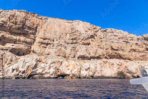 Sardinia, Italy. A steep rocky coast near cape Capo Caccia