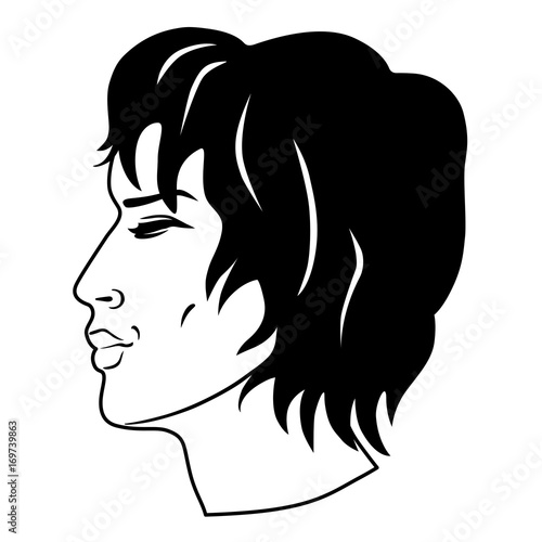 Men's curly hair had