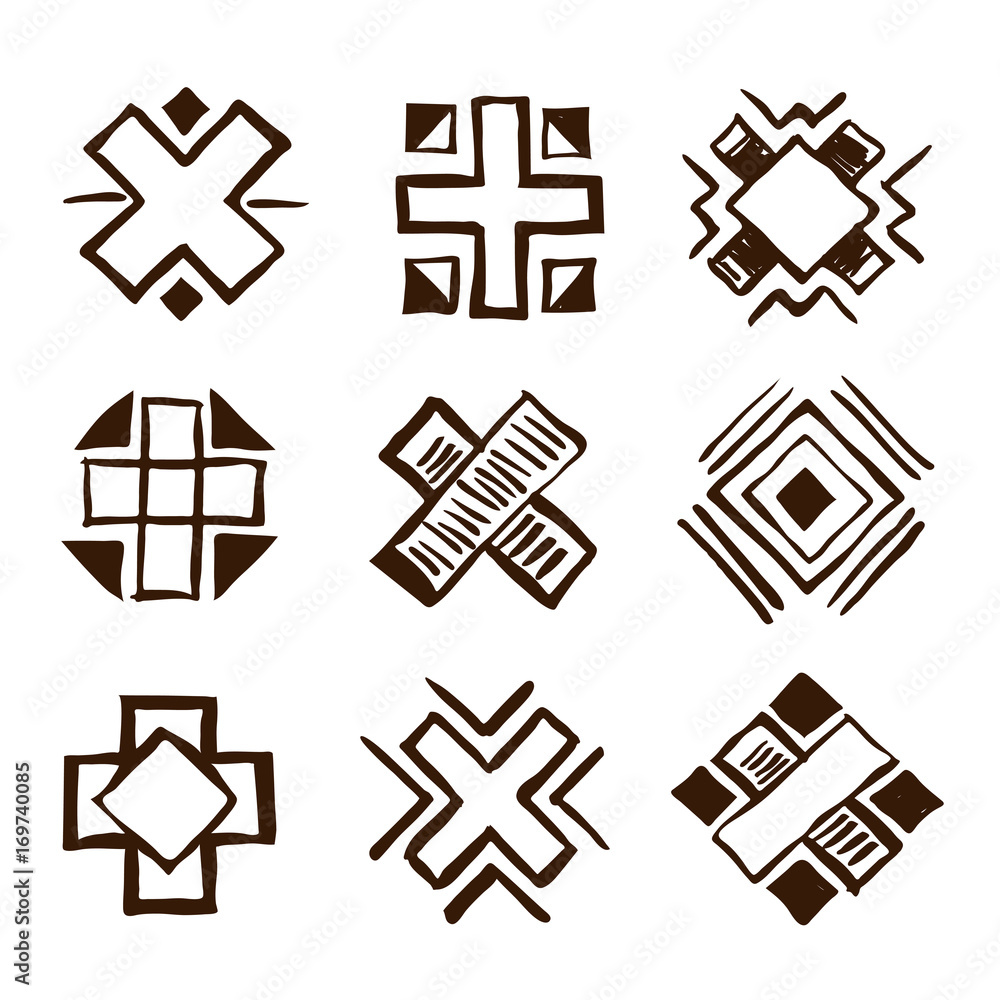 Obraz premium crosses ethnic elements