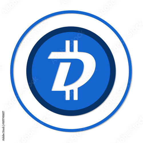 DigiByte vector sign icon. Internet money