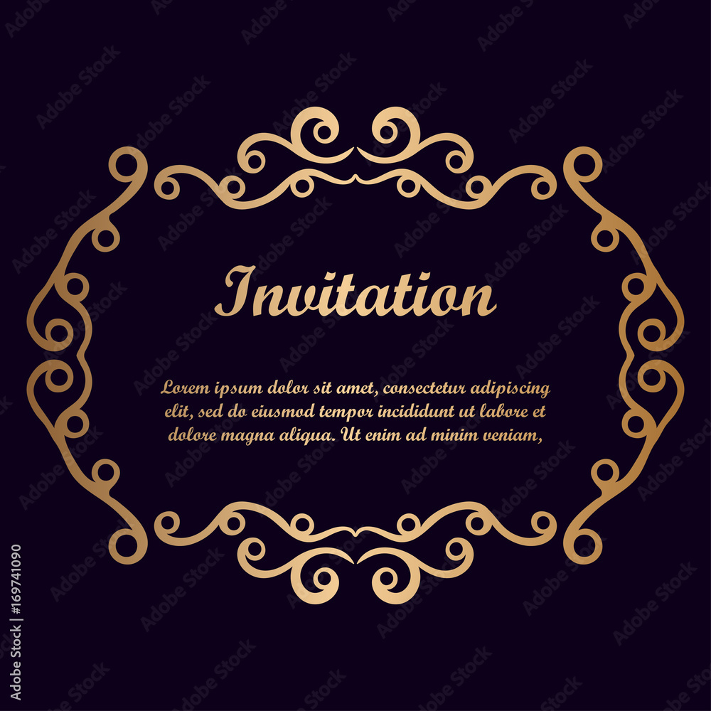 Vector decorative element for design. Frame template with place for text. Fine floral border. Lace decor. Elegant art for birthday and greeting card, wedding invitation. Vector decorative element for design. Frame template with place for text. Fine floral border. Lace decor. Elegant art for birthday and greeting card, wedding invitation.