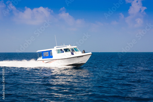 Maldives, Male, speedboat