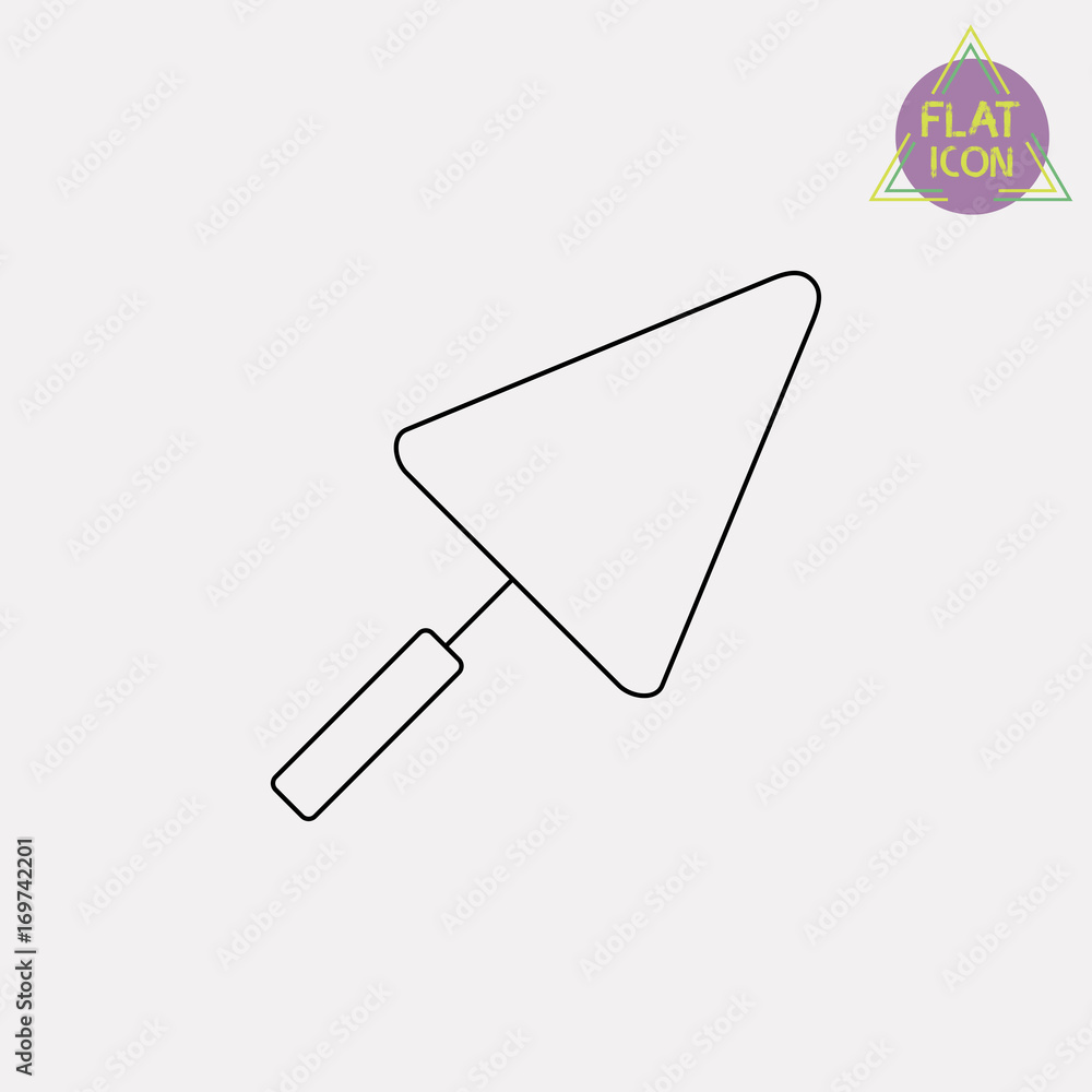 trowel line icon