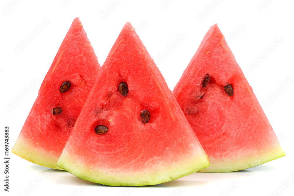 Sliced ripe watermelon isolated on white background Sliced ripe watermelon isolated on white background