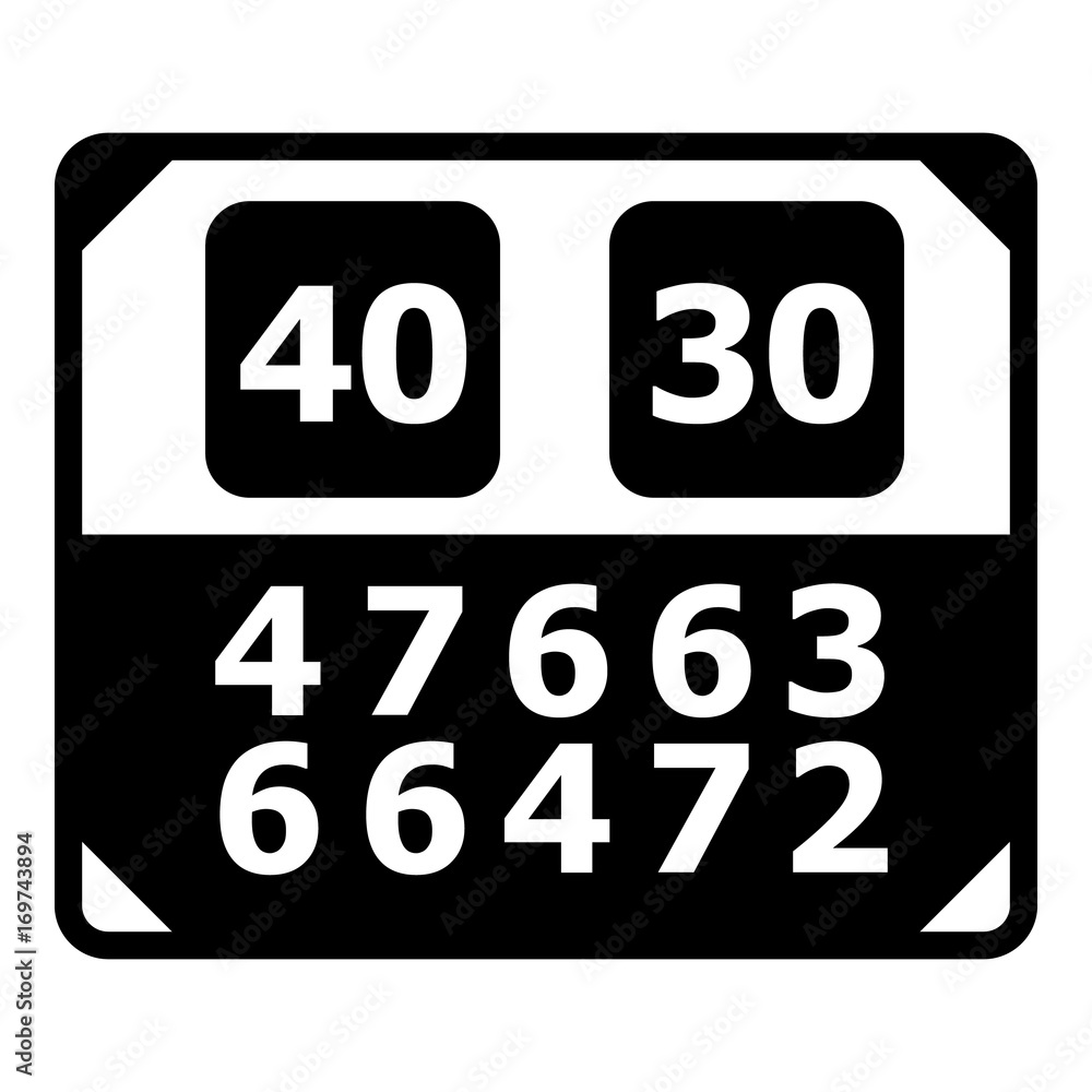 Match score board icon, simple black style Match score board icon, simple black style