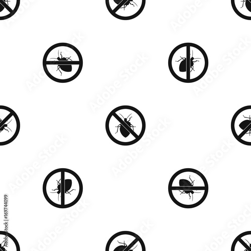 No bug sign pattern seamless black