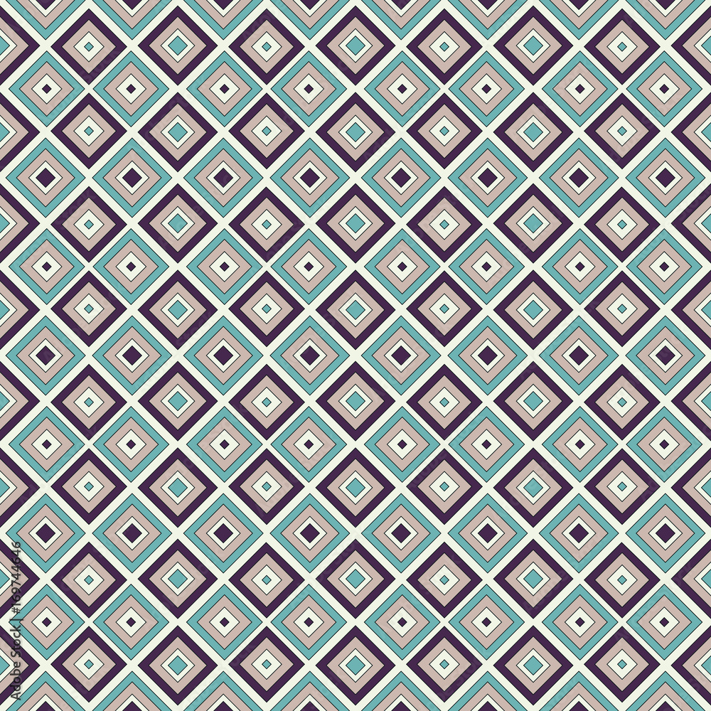 Seamless pattern in vivid colors. Repeated squares and rhombuses bright ornamental abstract background. Seamless pattern in vivid colors. Repeated squares and rhombuses bright ornamental abstract background.
