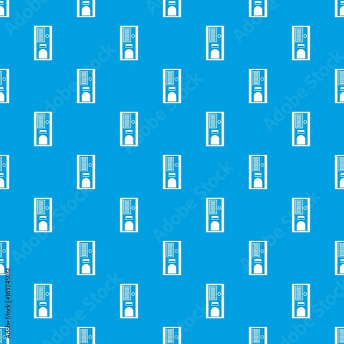 Coffee vending machine pattern seamless blue