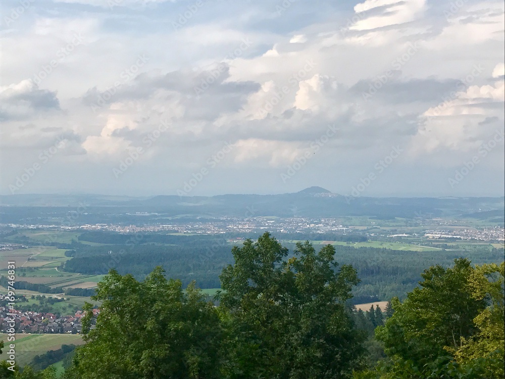 Panoramic view of the Swabian Alb (the smaller Alps)