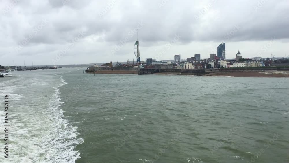 Portsmouth Docks, UK on a ferry to France Portsmouth Docks, UK on a ferry to France