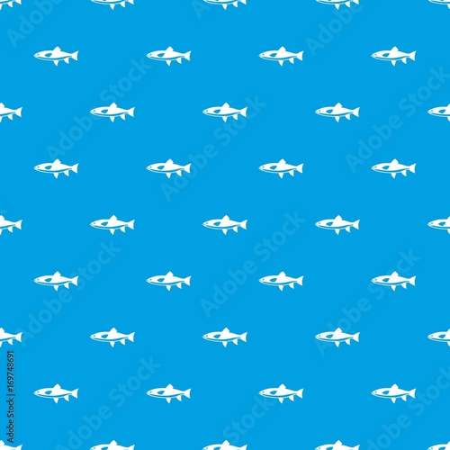 Fish pattern seamless blue