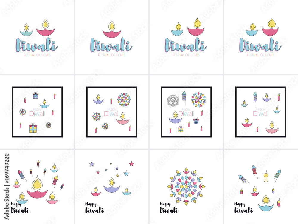 Fototapeta premium Happy Diwali text design