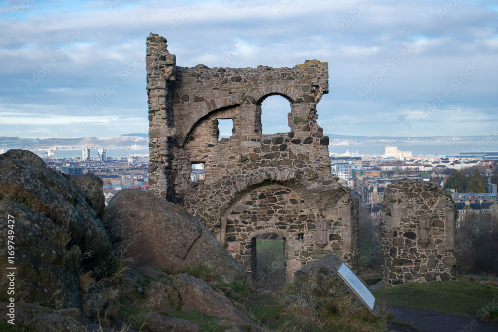 Ruine de la chapelle d'Holyrood Park, Edimbourg, Ecosse
