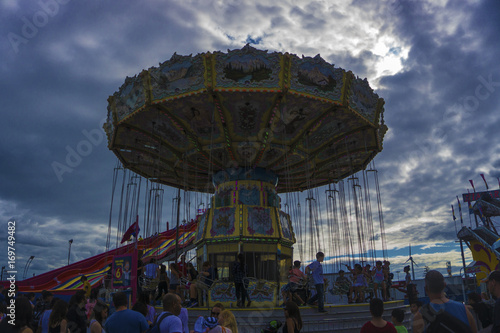 Carousal at summer fair 