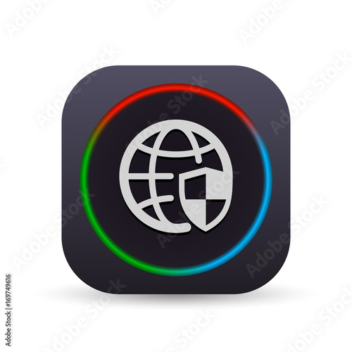 Dark MultiColor Web Button