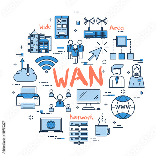 Blue round WAN concept