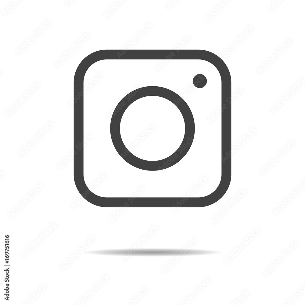 Trendy digital camera web icon - simple flat design isolated on white background, vector Trendy digital camera web icon - simple flat design isolated on white background, vector