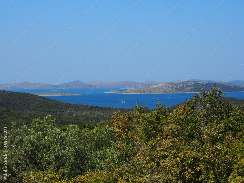 Insel Pasman, Dalmatien: Blick auf die Kornaten-Inselgruppe