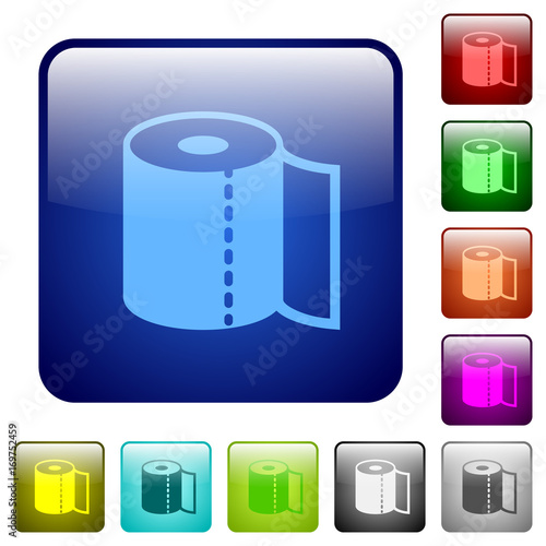 Paper towel color square buttons