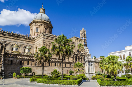 Facade of the cathedral of the city of palermo
