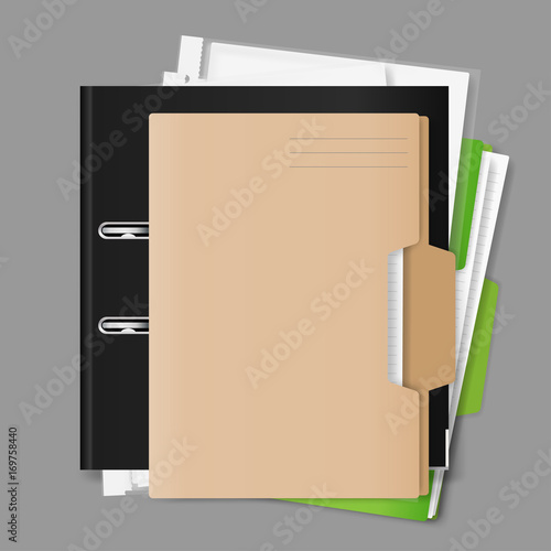 folder for papers. vector illustration