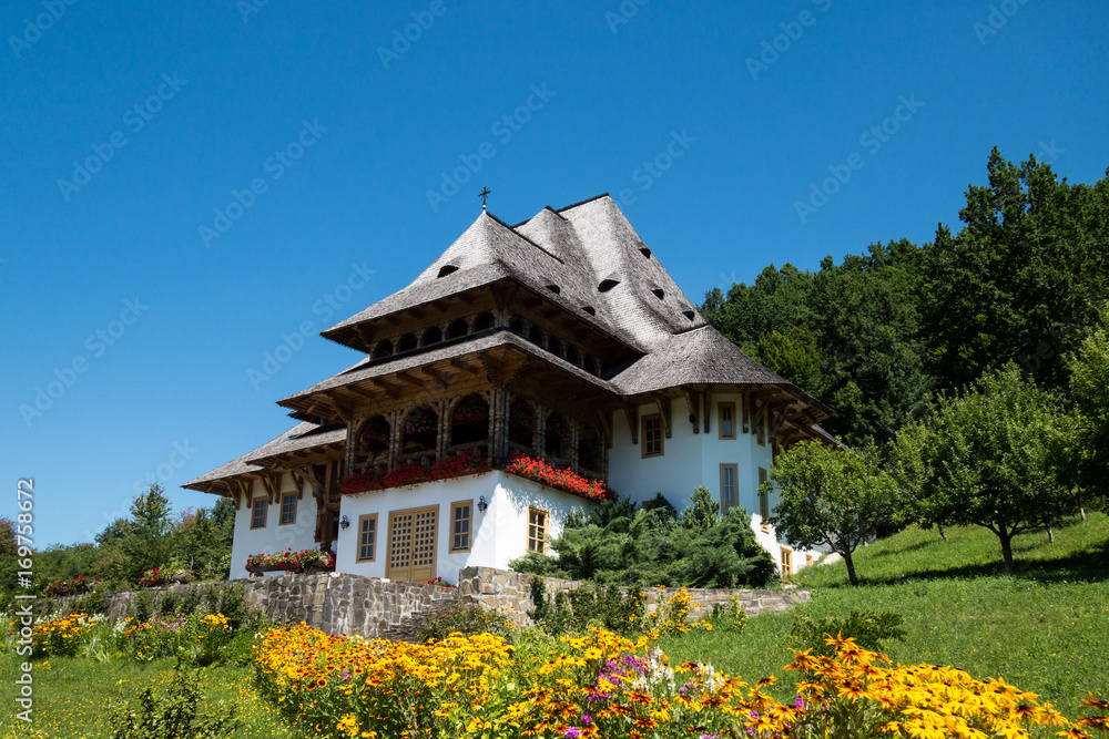 July 9th, 2017 - Barsana wooden monastery, Maramures, Romania. Barsana monastery is one of the main point of interest in Maramures area.