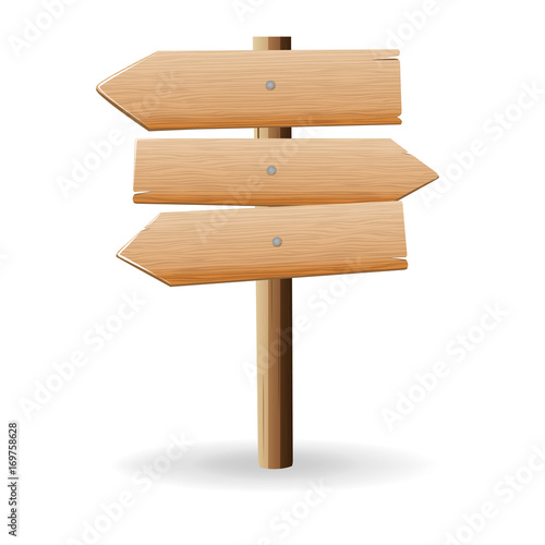 Wooden sign. vector illustration © GoTar