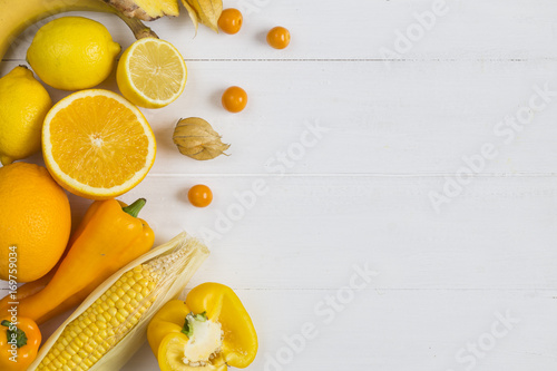 Orange and yellow fruit