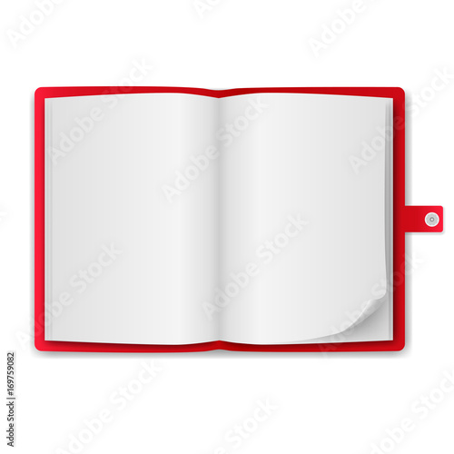 realistic notebook, exercise book, vector illustration