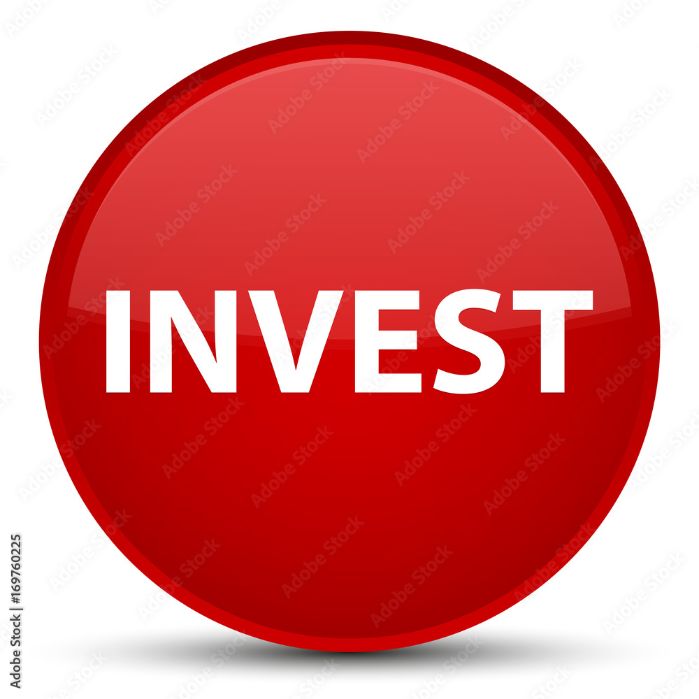 Invest special red round button