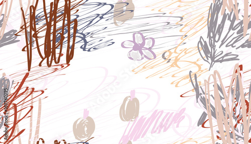 Berries on roughly scribbled textured background