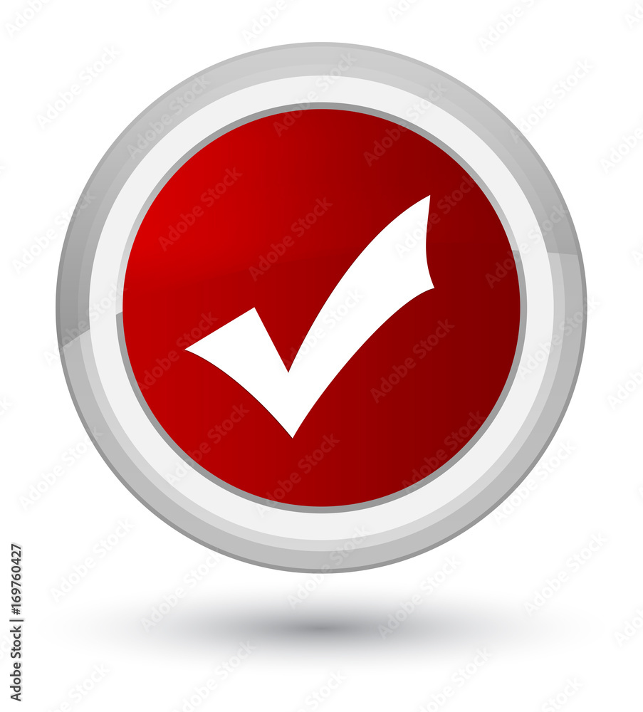 Validation icon prime red round button Validation icon prime red round button