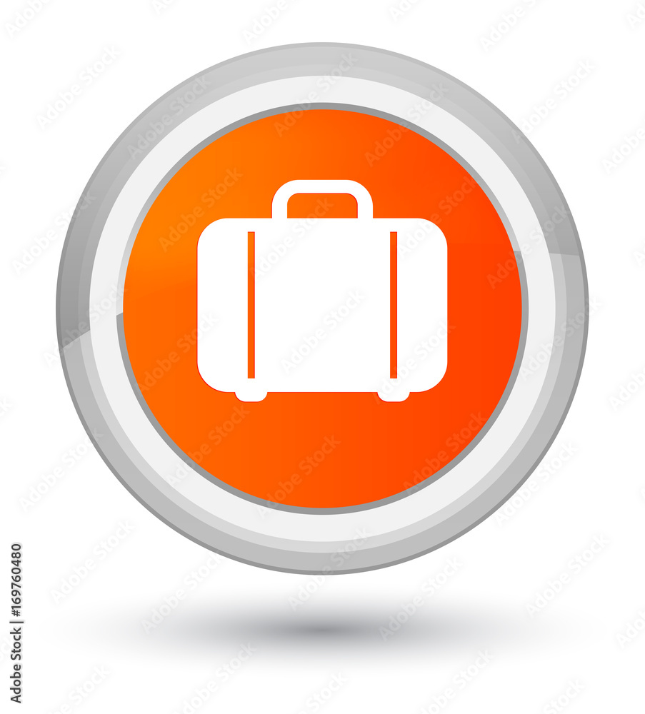 Bag icon prime orange round button Bag icon prime orange round button