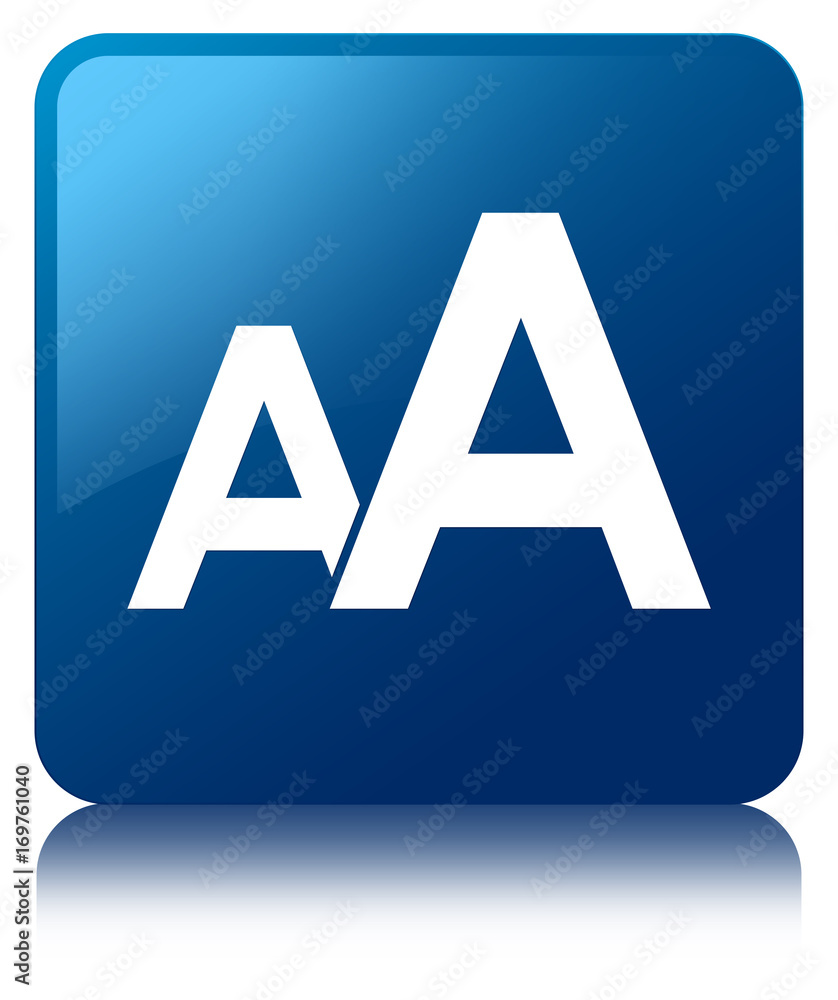 Font size icon blue square button Font size icon blue square button