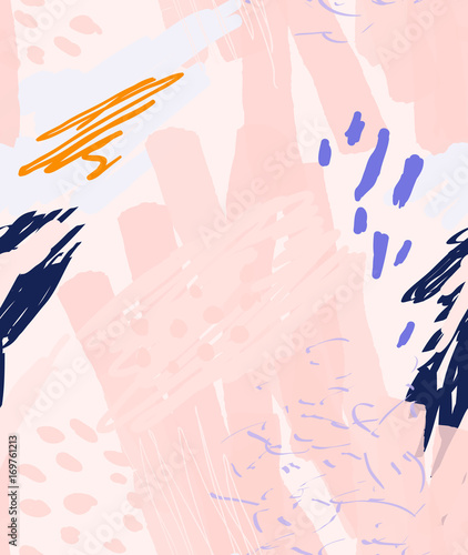 Roughly drawn doodles dots circles with marker brush