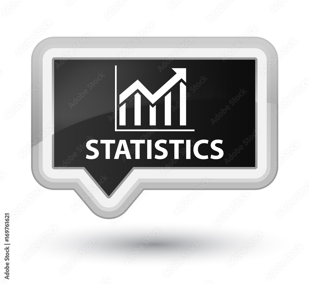 Statistics prime black banner button Statistics prime black banner button