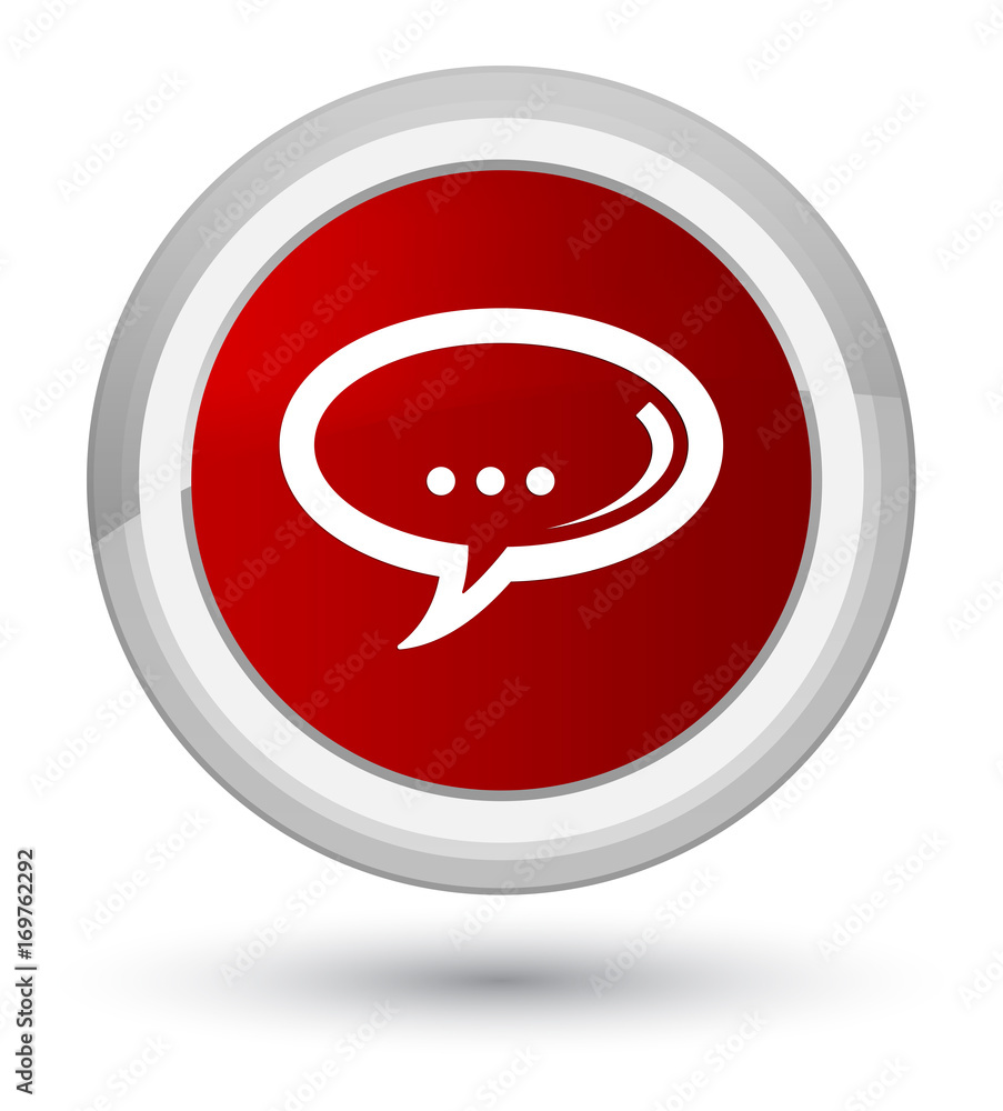Chat icon prime red round button Chat icon prime red round button