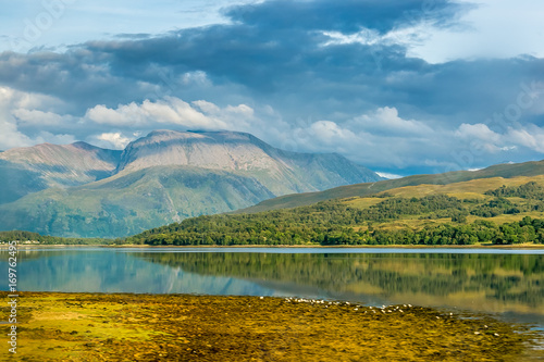 View of Highlands mountains in Scotland photo