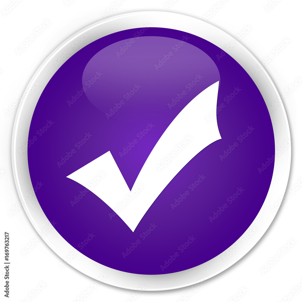 Validation icon premium purple round button Validation icon premium purple round button