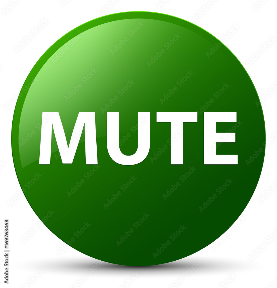 Mute green round button Mute green round button