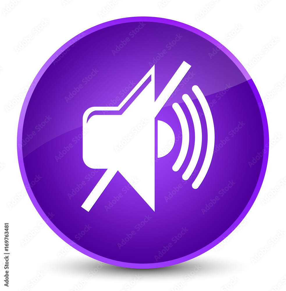 Mute volume icon elegant purple round button Mute volume icon elegant purple round button