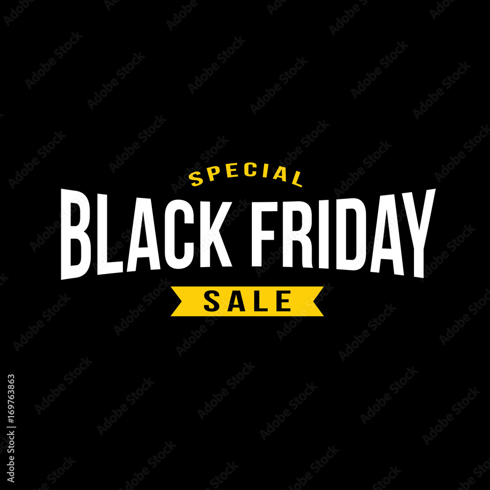 Special Black Friday Sale Vector Typography Illustration
