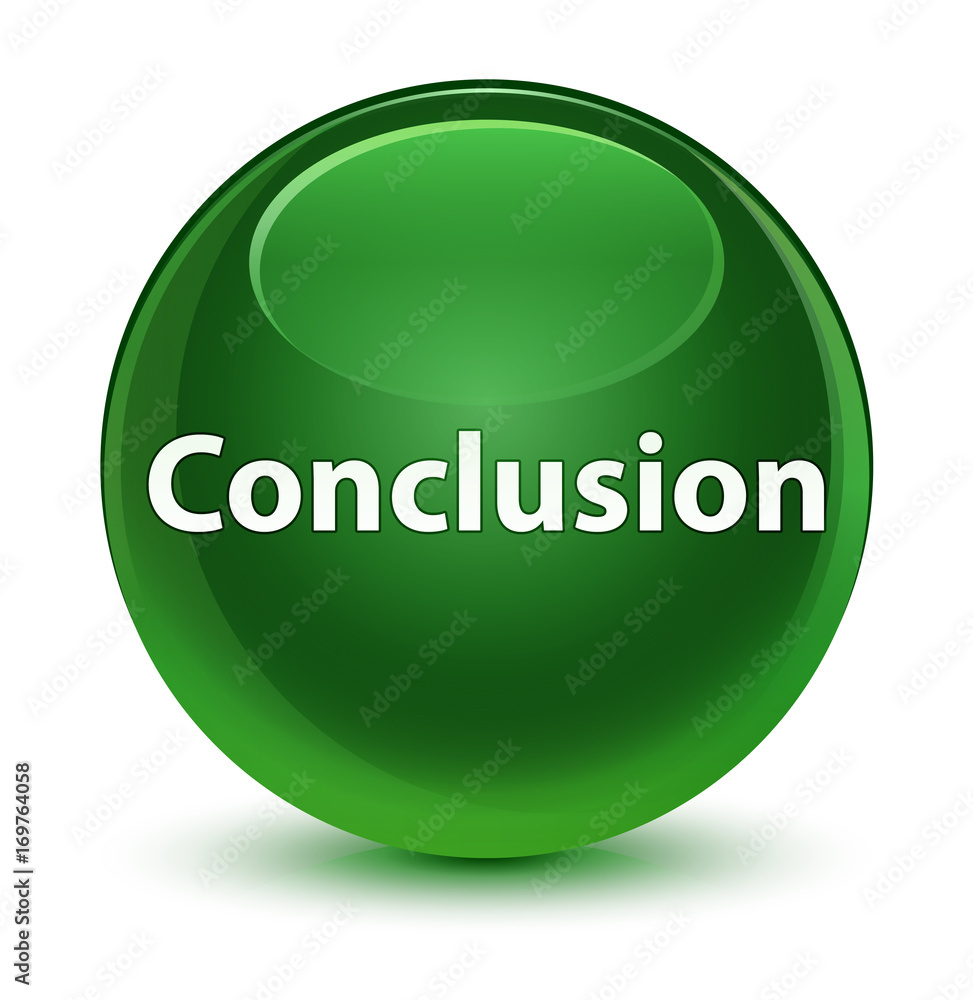 Conclusion glassy soft green round button Conclusion glassy soft green round button