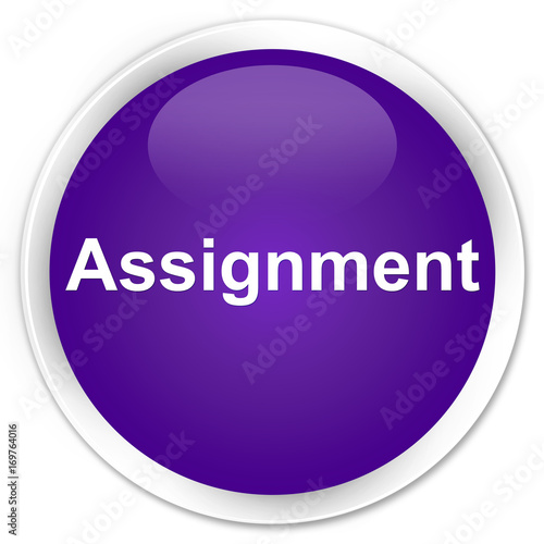 Assignment premium purple round button photo