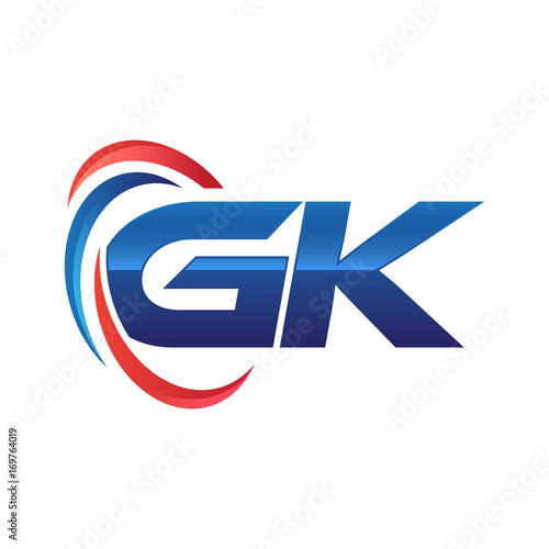 Free Download initial letter logo swoosh red blue - GFXLoad